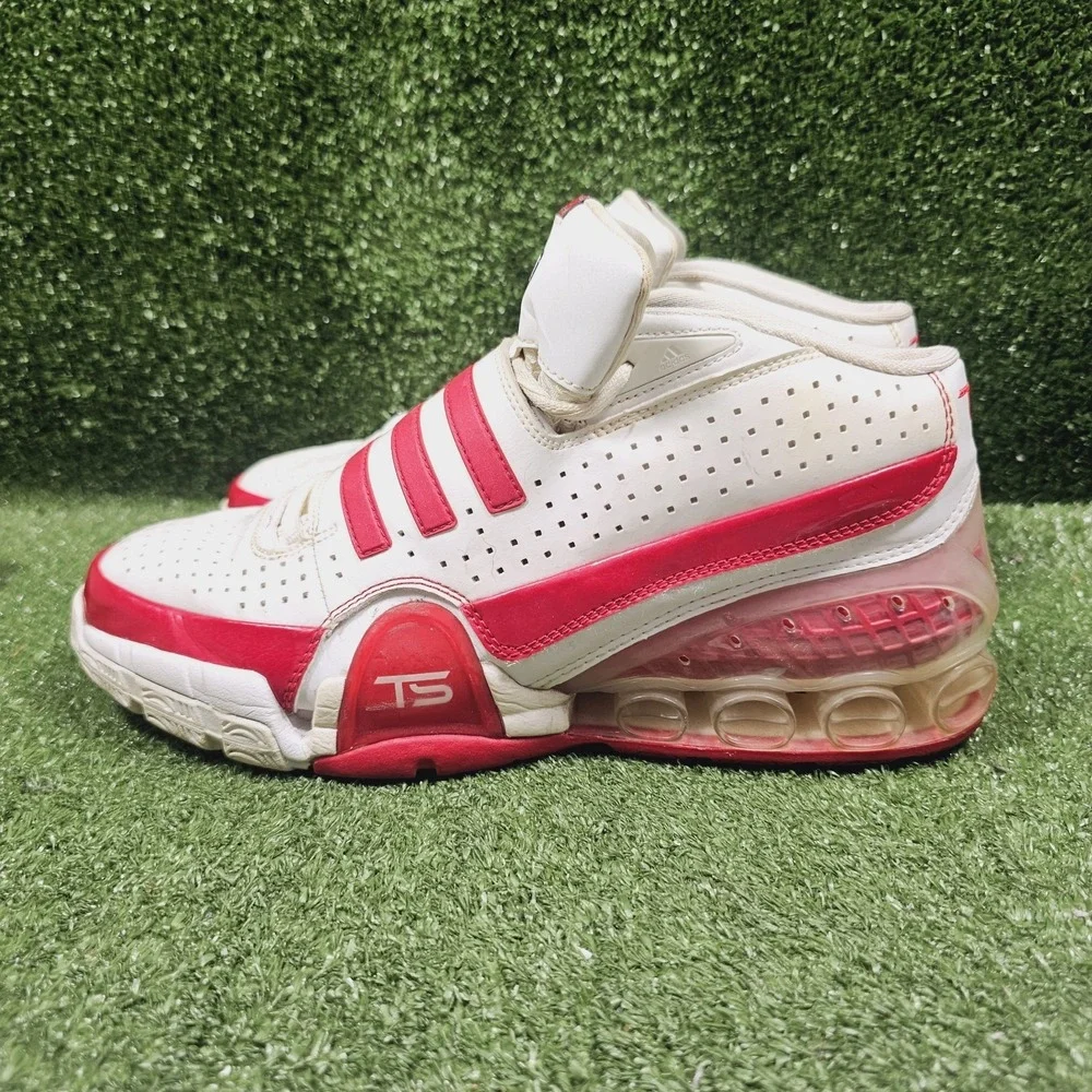 Adidas TS Bounce Commander Team White Red Athletic Basketball Sneakers Mens 11.5